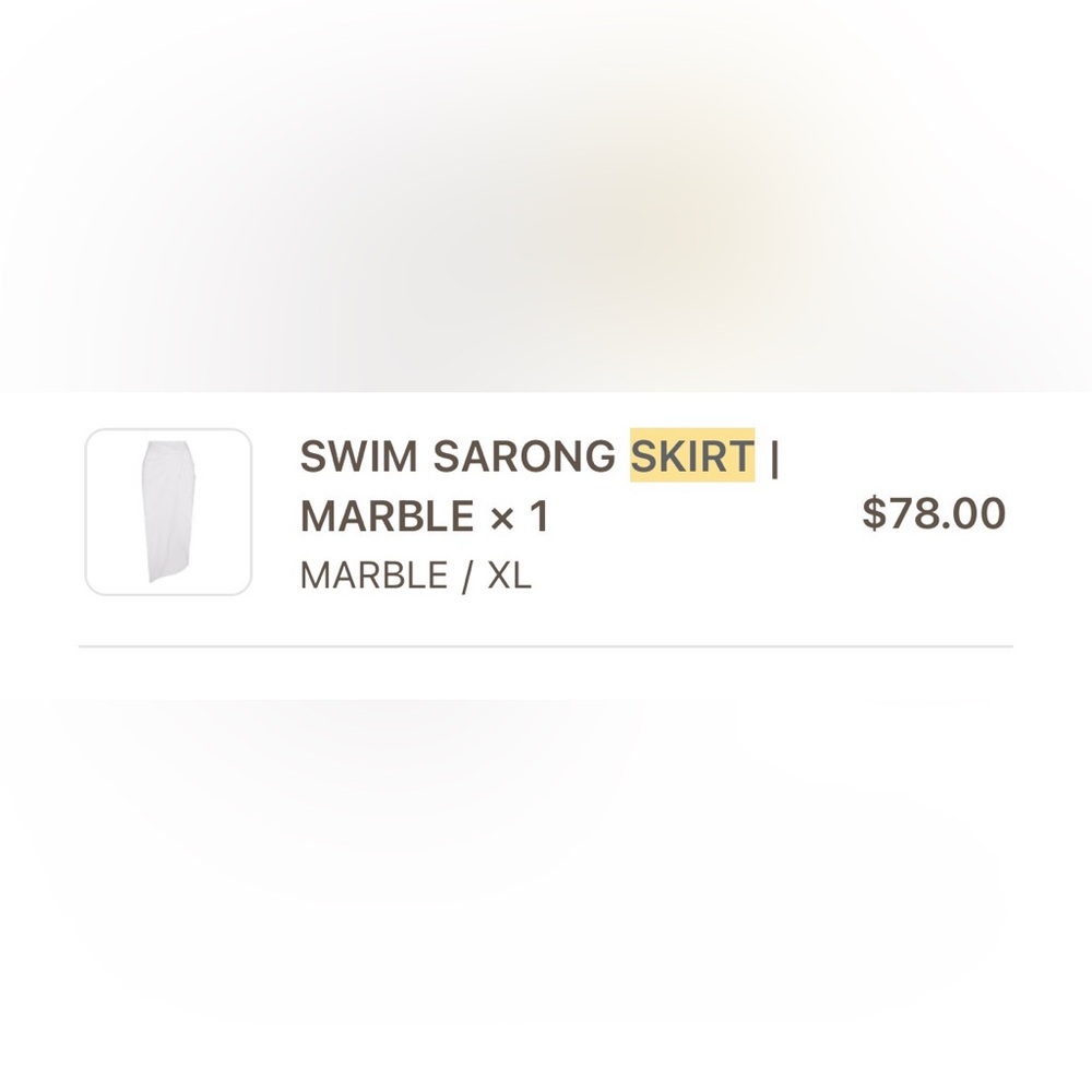 SKIMS Marble Sarong Skirt (Beige/Marble) - New With Tags